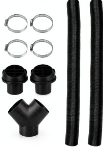 TZUTOGETHER Heater Exhaust Pipe 75mm Y‑Connector Rotatable Air Outlet-0