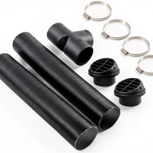 X AUTOHAUX Heater Duct Kit for Diesel Air Heaters 2KW-8KW Black-0
