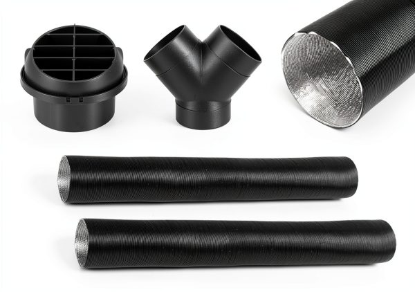 TZUTOGETHER Heater Exhaust Pipe 75mm Y‑Connector Rotatable Air Outlet-5