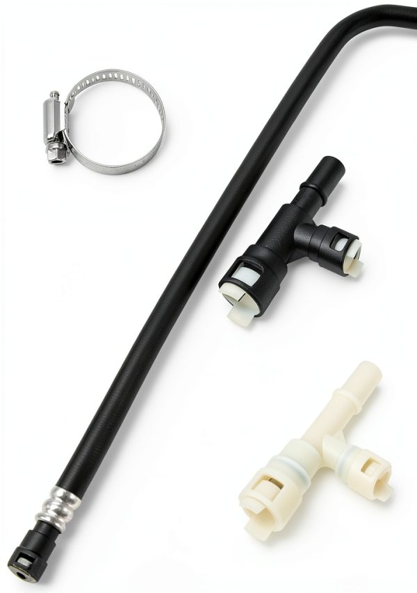 KPALAG HVAC Heater Inlet Tee Connector 2‑Pack Black/White EPDM Rubber-0