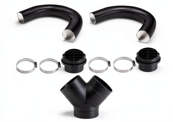 TZUTOGETHER Heater Exhaust Pipe 75mm Y‑Connector Rotatable Air Outlet-6