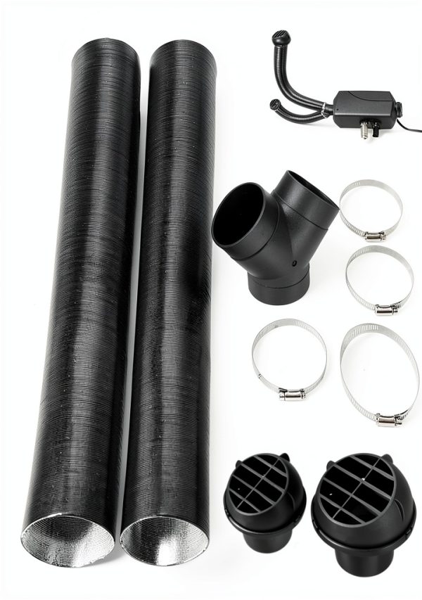 TZUTOGETHER Heater Exhaust Pipe 75mm Y‑Connector Rotatable Air Outlet-4