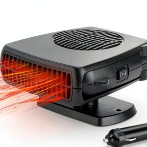 Haourystop Car Heater 12V 200W 2-in-1 Defroster with Rotating Fan-0