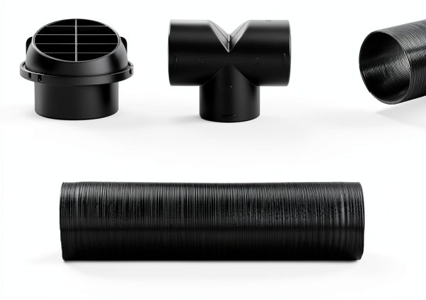 HZJD Diesel Heater Pipe Ducting Set 75mm Plastic NPT 5‑Piece-1