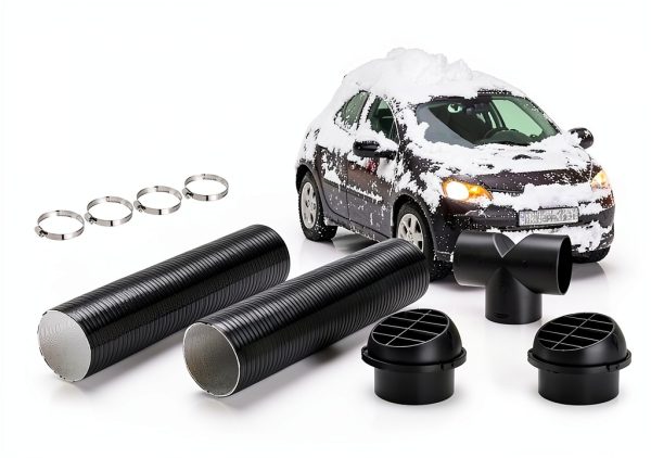 HZJD Diesel Heater Pipe Ducting Set 75mm Plastic NPT 5‑Piece-2