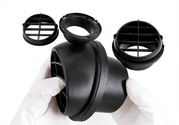 AIMCOCO 75mm 3inch Car Air Duct Heater Vent Outlet Black Adjustable-3