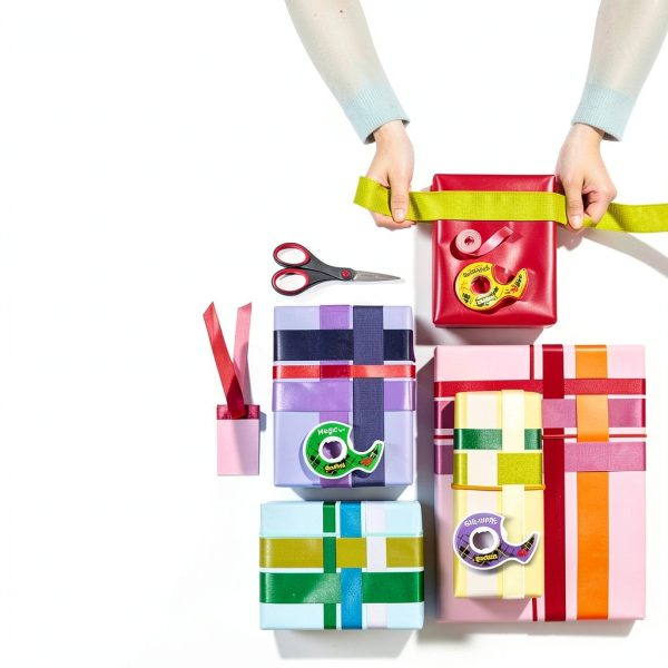 Scotch Gift Wrap Tape with Desktop Dispenser 6 Rolls 3/4" x 1000"-8