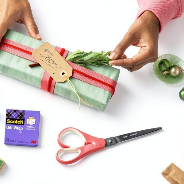 Scotch Gift Wrap Tape with Desktop Dispenser 6 Rolls 3/4" x 1000"-6
