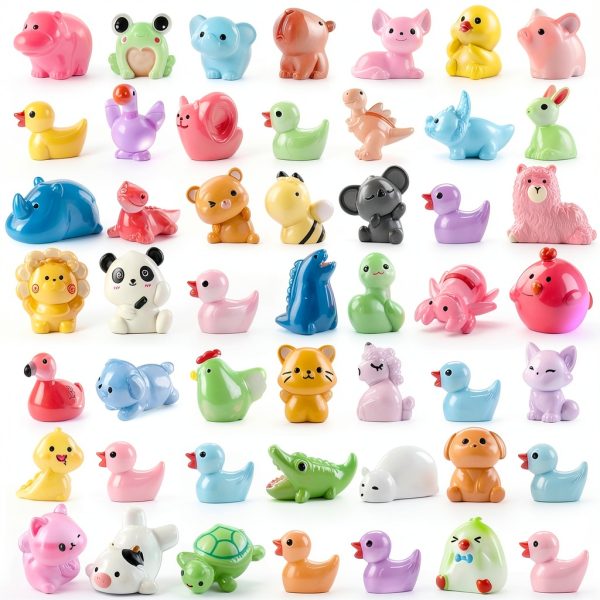 100pcs Mini Resin Animals Figures Glow in Dark for Fairy Garden Decor-6