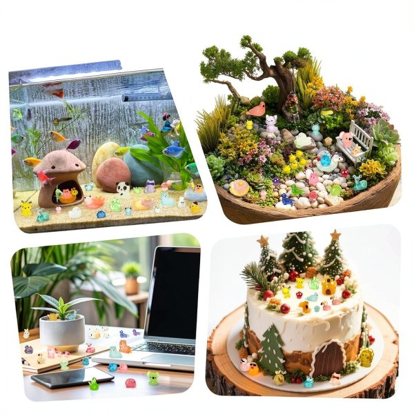 Tardigrade Mini Resin Animals Variety Pack 150 Pcs Glow in Dark Garden-4