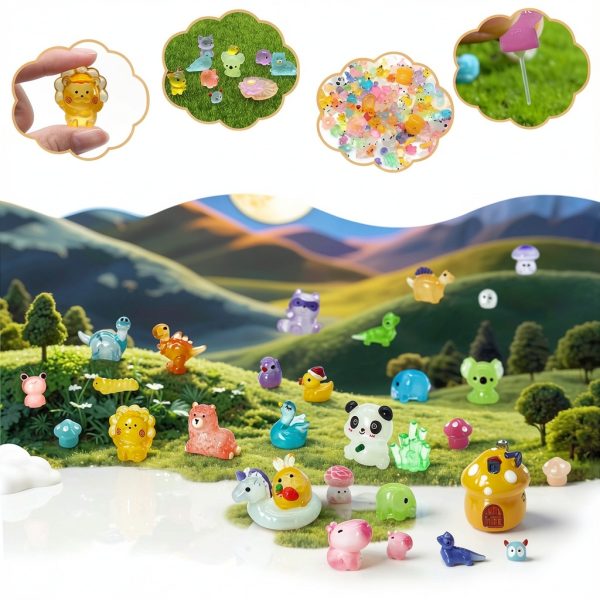 Tardigrade Mini Resin Animals Variety Pack 150 Pcs Glow in Dark Garden-5