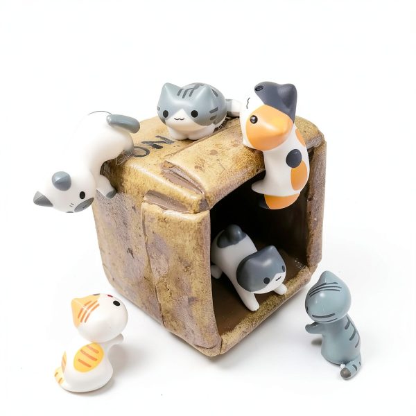 Miniature Cute Cat Figurines - 12 Pcs Decor, Fairy Cat Succulent,-3