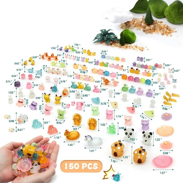 Tardigrade Mini Resin Animals Variety Pack 150 Pcs Glow in Dark Garden-1