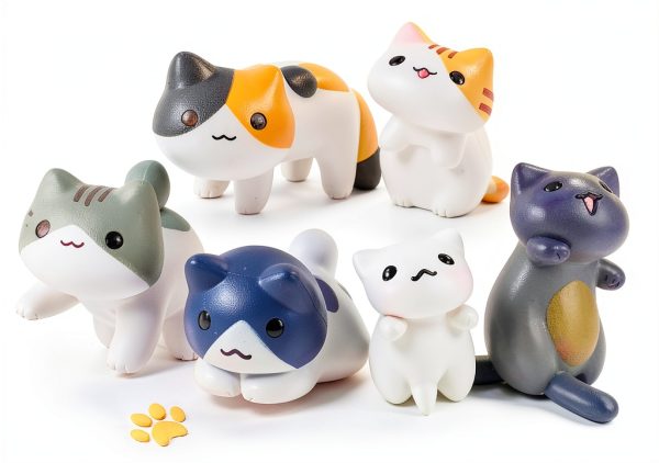 Miniature Cute Cat Figurines - 12 Pcs Decor, Fairy Cat Succulent,-0