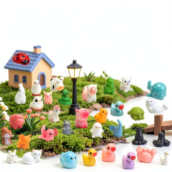 50Pcs Mini Resin Animals for Fairy Garden Decor, URSKYTOUS Tiny Animal-1