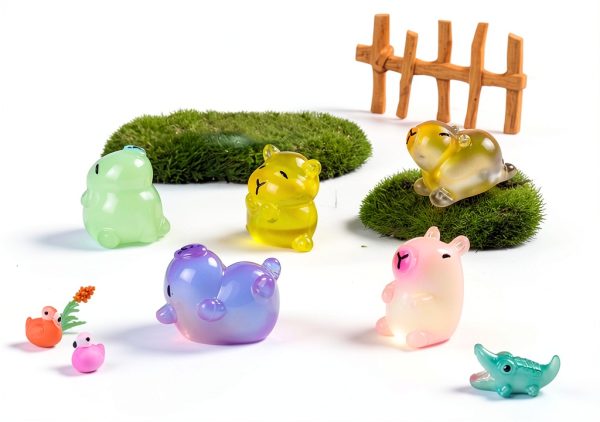 150 Pcs Luminous Mini Resin Animals Miniature Animals Figurines Tiny Little Animals Glow in Dark Small Animal Figures to Hide Mini Animals Micro Landscape Ornaments Fairy Garden Accessories-2