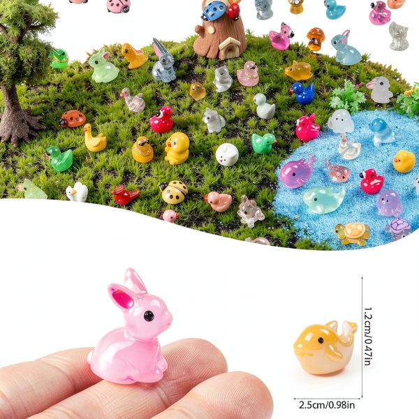 240 Pcs Mini Resin Animals Variety Tiny Figures for Fairy Garden Decor-2