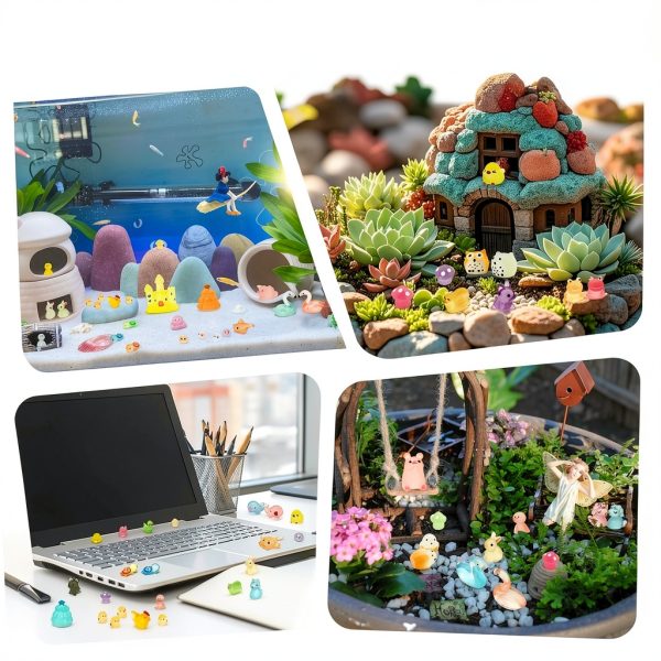 Tardigrade 100pcs Glow-in-Dark Mini Resin Animals for Garden Dollhouse-4