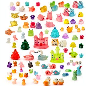 Tardigrade 100pcs Glow-in-Dark Mini Resin Animals for Garden Dollhouse-0