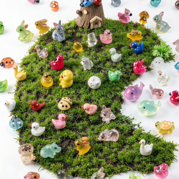 240 Pcs Mini Resin Animals Variety Tiny Figures for Fairy Garden Decor-4