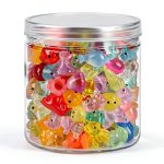 Mini Resin Animals Figures to Hide 200 pcs Tiny Resin Animals Glow in The Dark Variety Pack Bulk for Fish Tank Aquarium Fairy Garden Accessories Decorations-0