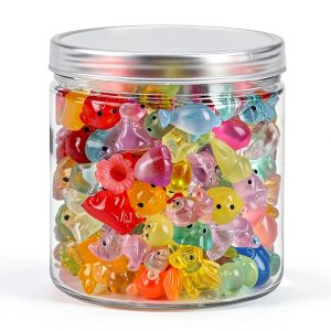 Mini Resin Animals Figures to Hide 200 pcs Tiny Resin Animals Glow in The Dark Variety Pack Bulk for Fish Tank Aquarium Fairy Garden Accessories Decorations-0