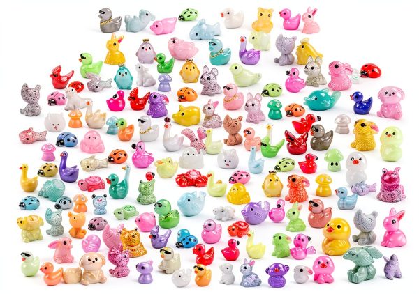240 Pcs Mini Resin Animals Variety Tiny Figures for Fairy Garden Decor-7