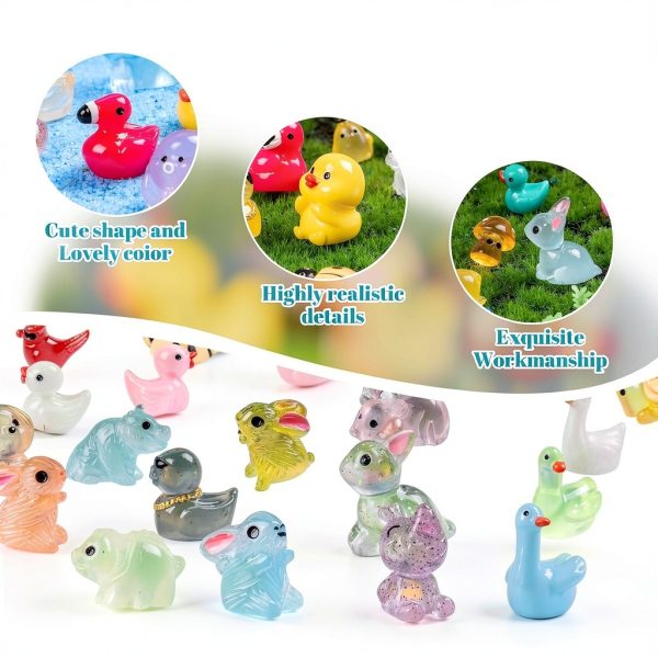 240 Pcs Mini Resin Animals Variety Tiny Figures for Fairy Garden Decor-3