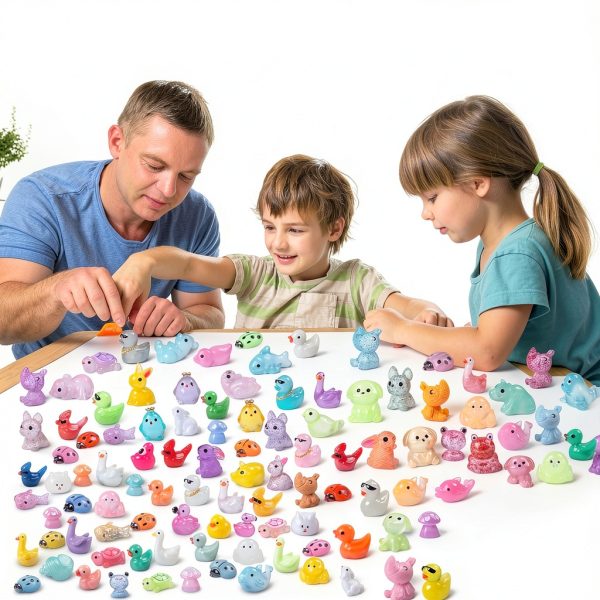 240 Pcs Mini Resin Animals Variety Tiny Figures for Fairy Garden Decor-6